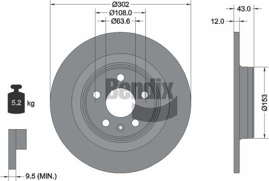 BENDIX Braking BDS1531HC - Disc frana aaoparts.ro