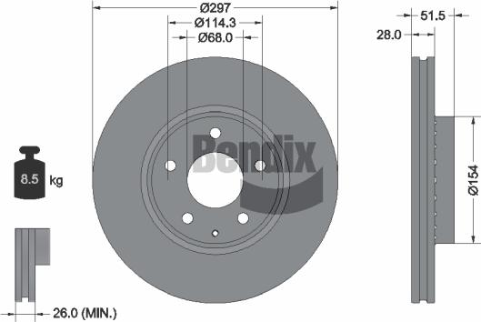 BENDIX Braking BDS1579 - Disc frana aaoparts.ro