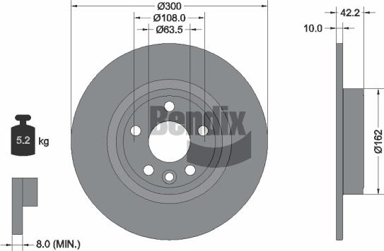 BENDIX Braking BDS1572 - Disc frana aaoparts.ro