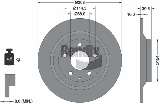 BENDIX Braking BDS1652 - Disc frana aaoparts.ro