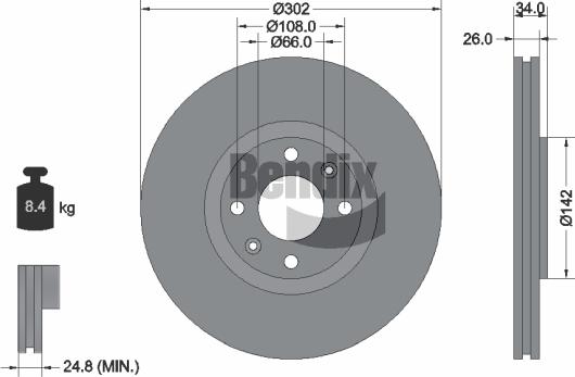 BENDIX Braking BDS1097 - Disc frana aaoparts.ro
