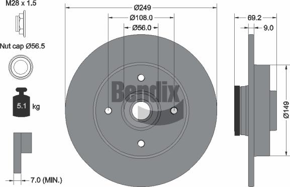 BENDIX Braking BDS1040 - Disc frana aaoparts.ro