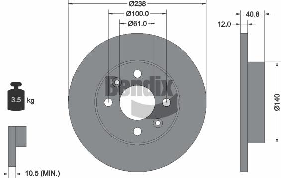 BENDIX Braking BDS1063 - Disc frana aaoparts.ro