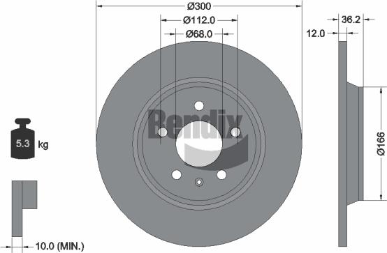 BENDIX Braking BDS1062 - Disc frana aaoparts.ro