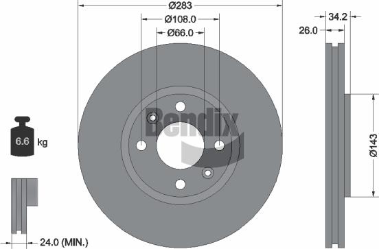 BENDIX Braking BDS1001 - Disc frana aaoparts.ro