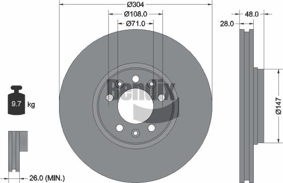 BENDIX Braking BDS1019 - Disc frana aaoparts.ro