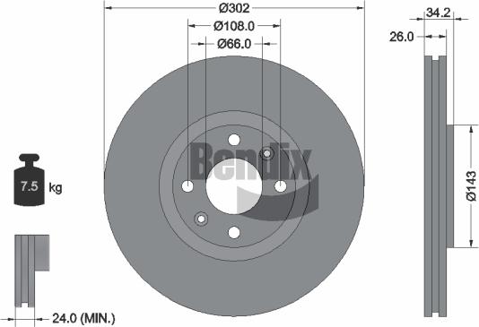 BENDIX Braking BDS1082 - Disc frana aaoparts.ro