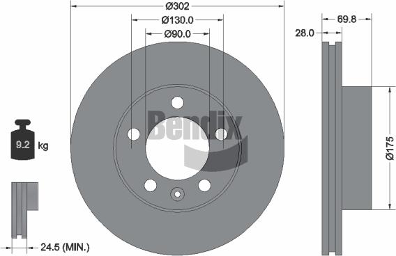 BENDIX Braking BDS1035 - Disc frana aaoparts.ro