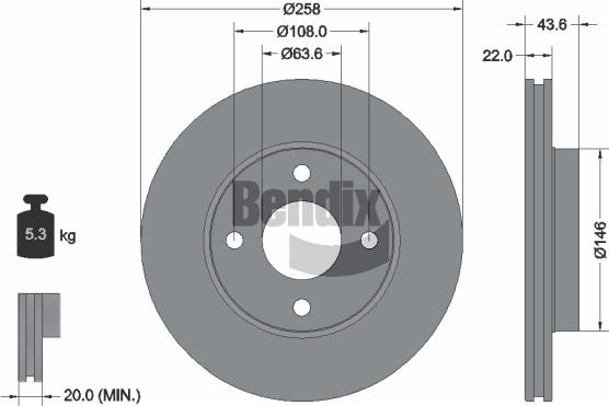 BENDIX Braking BDS1037 - Disc frana aaoparts.ro
