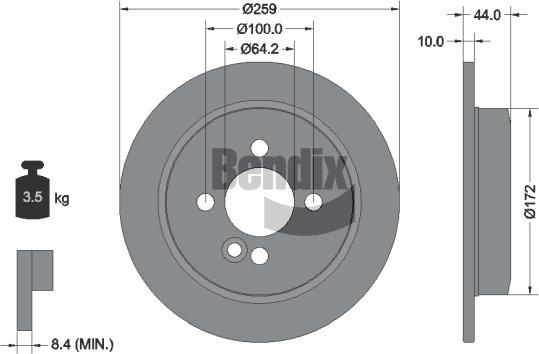 BENDIX Braking BDS1077 - Disc frana aaoparts.ro