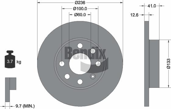 BENDIX Braking BDS1161 - Disc frana aaoparts.ro