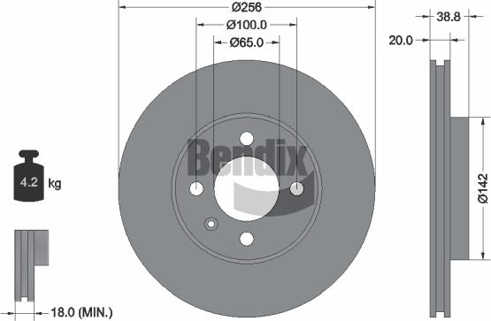 BENDIX Braking BDS1115 - Disc frana aaoparts.ro