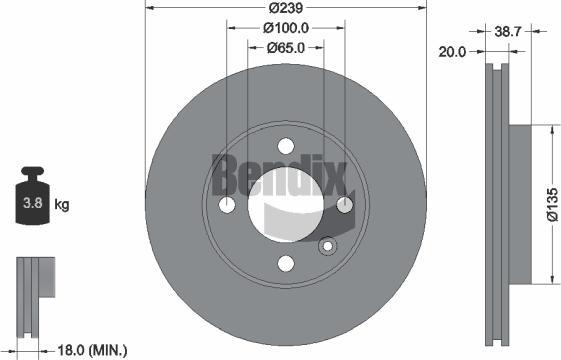 BENDIX Braking BDS1170 - Disc frana aaoparts.ro