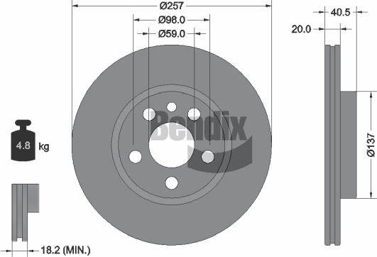 BENDIX Braking BDS1171 - Disc frana aaoparts.ro