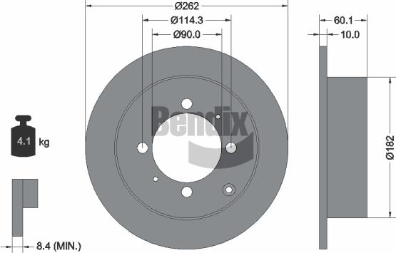 BENDIX Braking BDS1868 - Disc frana aaoparts.ro