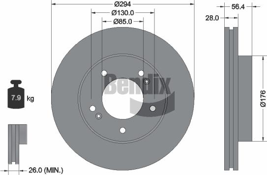 BENDIX Braking BDS1813 - Disc frana aaoparts.ro