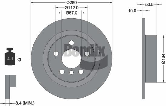 BENDIX Braking BDS1374 - Disc frana aaoparts.ro