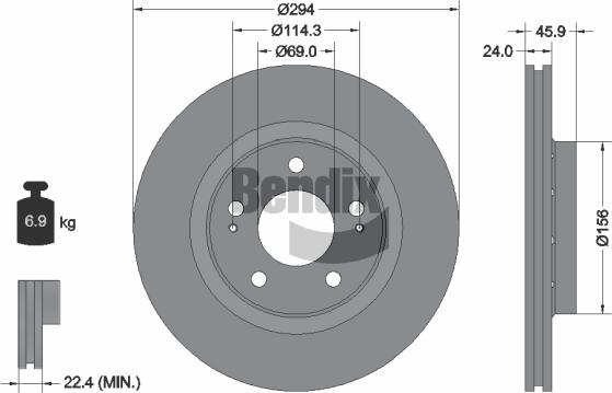 BENDIX Braking BDS1279 - Disc frana aaoparts.ro