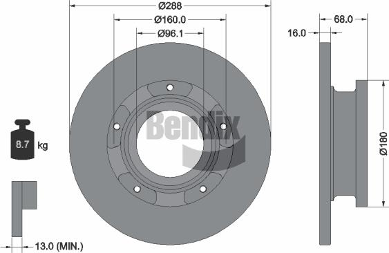 BENDIX Braking BDS1276 - Disc frana aaoparts.ro