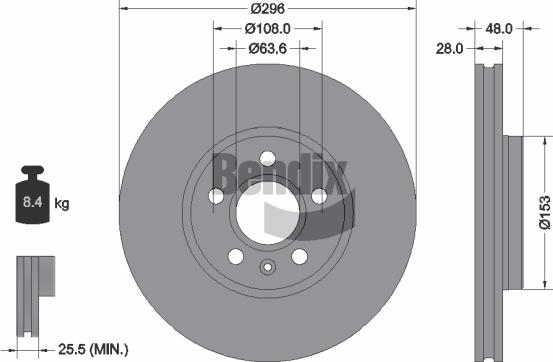 BENDIX Braking BDS2069HC - Disc frana aaoparts.ro