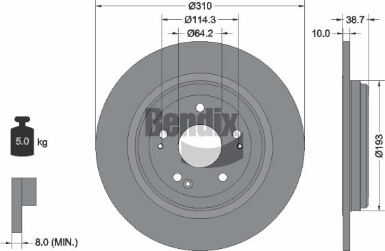 BENDIX Braking BDS2108 - Disc frana aaoparts.ro