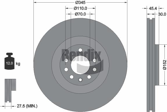 BENDIX Braking BDS2128 - Disc frana aaoparts.ro