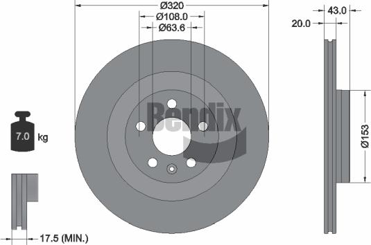 BENDIX Braking BDS2203 - Disc frana aaoparts.ro