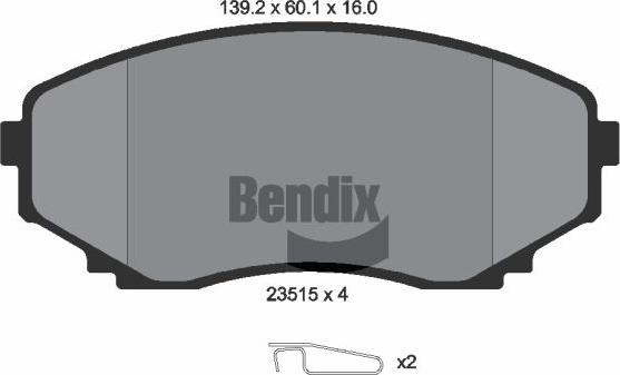 BENDIX Braking BPD1999 - Set placute frana,frana disc aaoparts.ro