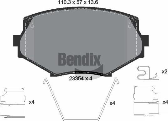 BENDIX Braking BPD1963 - Set placute frana,frana disc aaoparts.ro