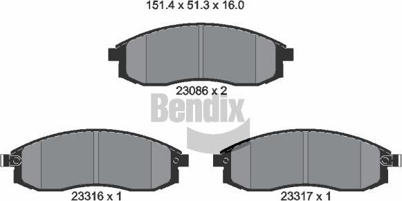 BENDIX Braking BPD1915 - Set placute frana,frana disc aaoparts.ro