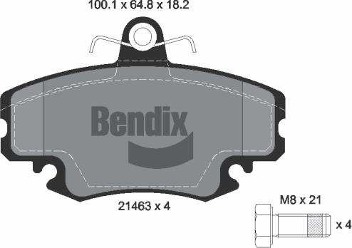 BENDIX Braking BPD1468 - Set placute frana,frana disc aaoparts.ro