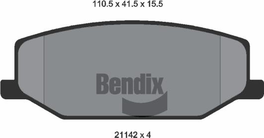 BENDIX Braking BPD1463 - Set placute frana,frana disc aaoparts.ro