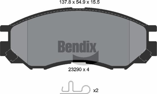 BENDIX Braking BPD1462 - Set placute frana,frana disc aaoparts.ro
