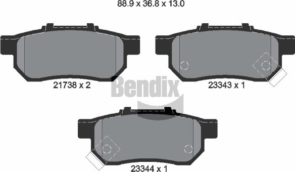 BENDIX Braking BPD1406 - Set placute frana,frana disc aaoparts.ro