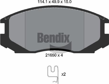 BENDIX Braking BPD1410 - Set placute frana,frana disc aaoparts.ro