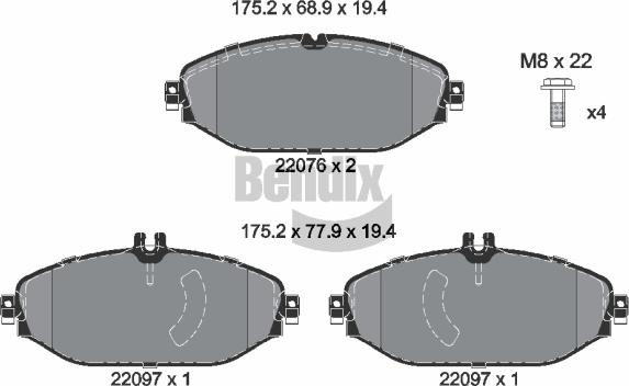 BENDIX Braking BPD1508 - Set placute frana,frana disc aaoparts.ro