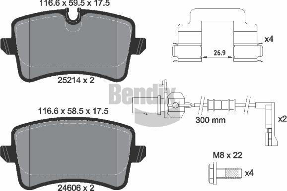 BENDIX Braking BPD1531 - Set placute frana,frana disc aaoparts.ro