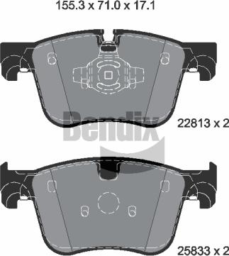 BENDIX Braking BPD1573 - Set placute frana,frana disc aaoparts.ro