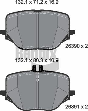 BENDIX Braking BPD1659 - Set placute frana,frana disc aaoparts.ro