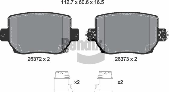 BENDIX Braking BPD1663 - Set placute frana,frana disc aaoparts.ro