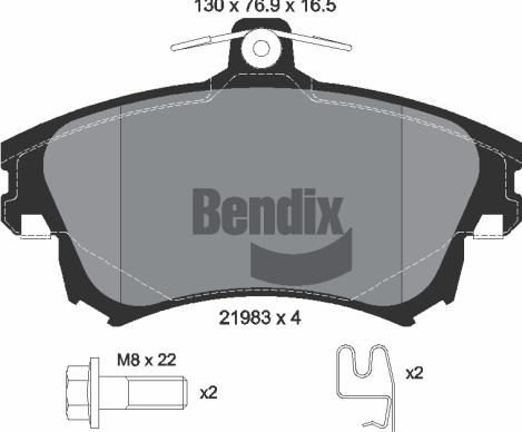 BENDIX Braking BPD1619 - Set placute frana,frana disc aaoparts.ro