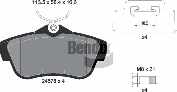 BENDIX Braking BPD1099 - Set placute frana,frana disc aaoparts.ro