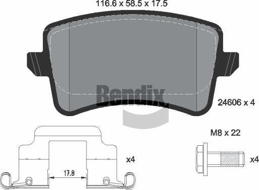 BENDIX Braking BPD1091 - Set placute frana,frana disc aaoparts.ro