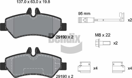 BENDIX Braking BPD1048 - Set placute frana,frana disc aaoparts.ro