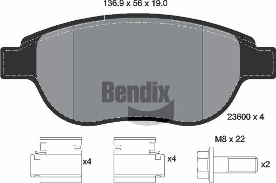 BENDIX Braking BPD1043 - Set placute frana,frana disc aaoparts.ro