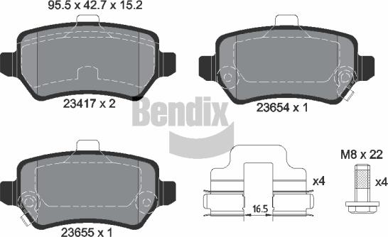 BENDIX Braking BPD1057 - Set placute frana,frana disc aaoparts.ro