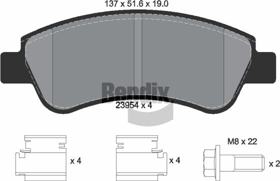 BENDIX Braking BPD1002 - Set placute frana,frana disc aaoparts.ro