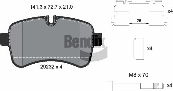 BENDIX Braking BPD1080 - Set placute frana,frana disc aaoparts.ro