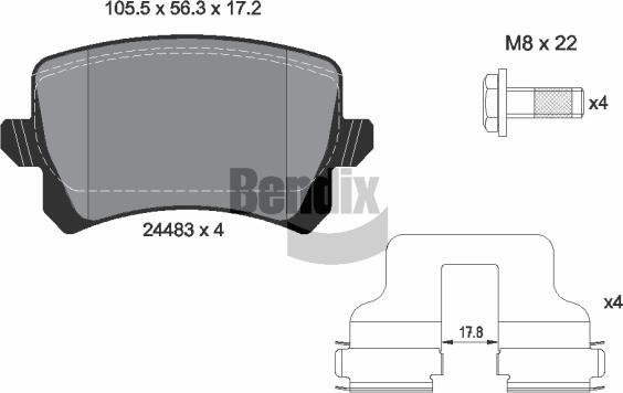 BENDIX Braking BPD1082 - Set placute frana,frana disc aaoparts.ro