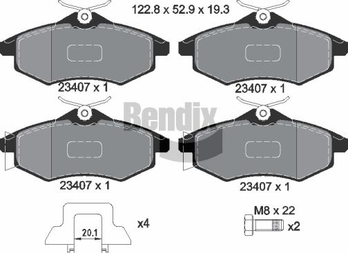 BENDIX Braking BPD1029 - Set placute frana,frana disc aaoparts.ro